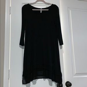 Casual Black midi dress